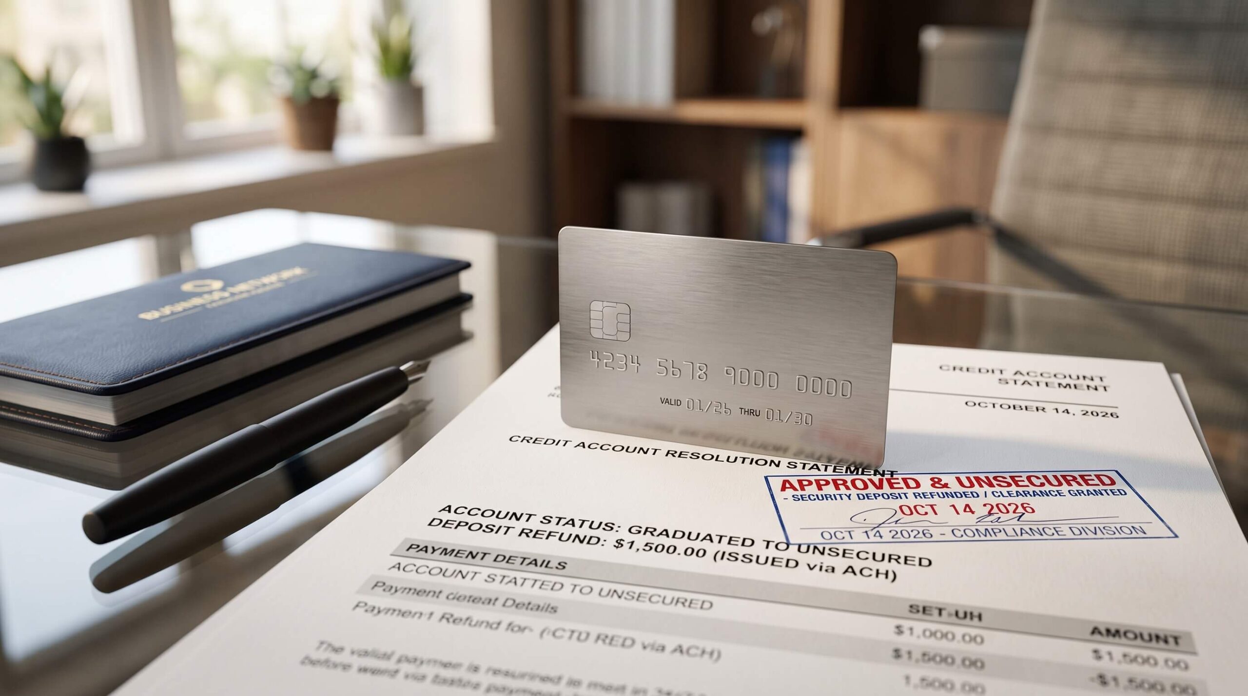 secured credit card deposit refunded but account open status illustration